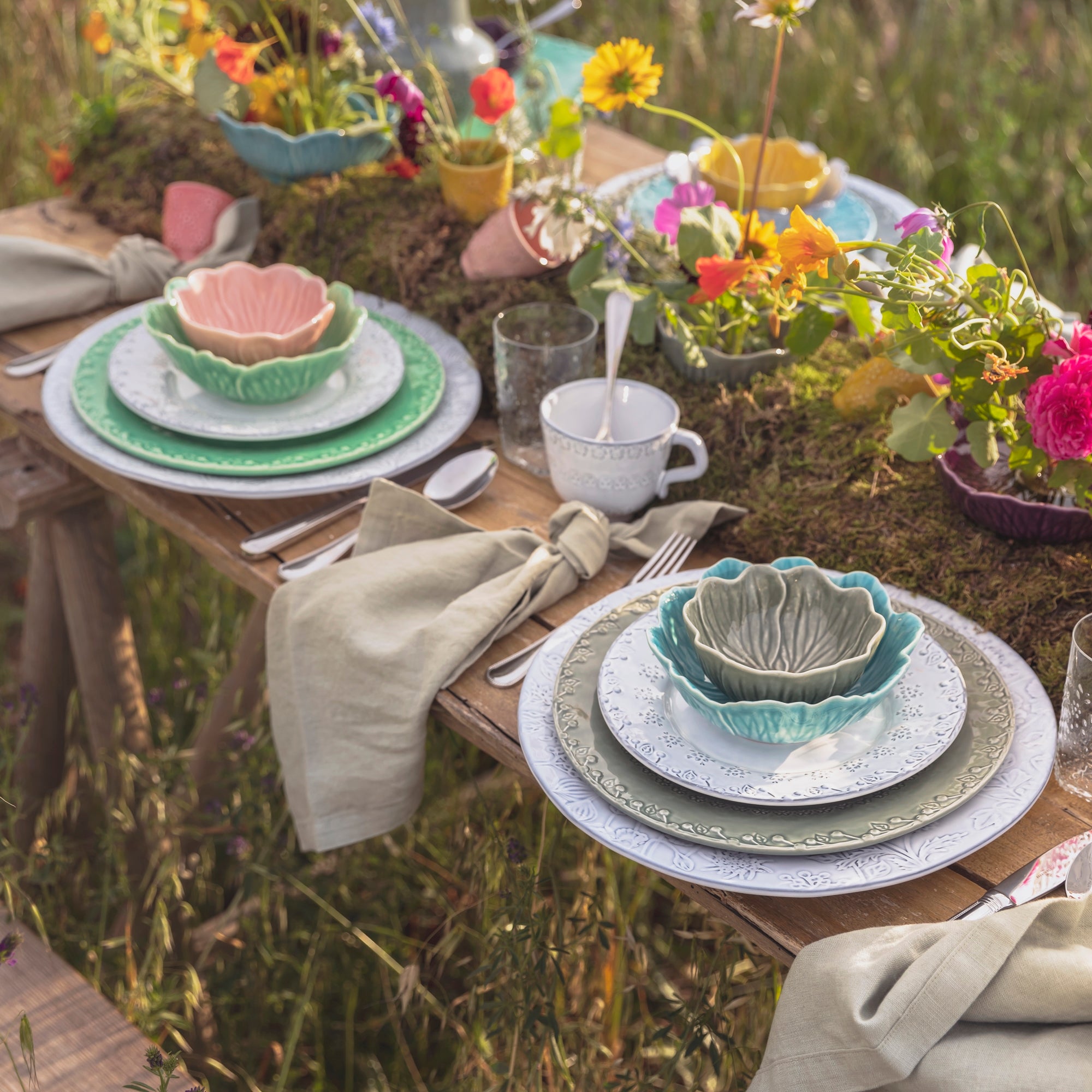Platou dreptunghiular, verde, 45 cm, Flora - BORDALLO PINHEIRO - Image 2