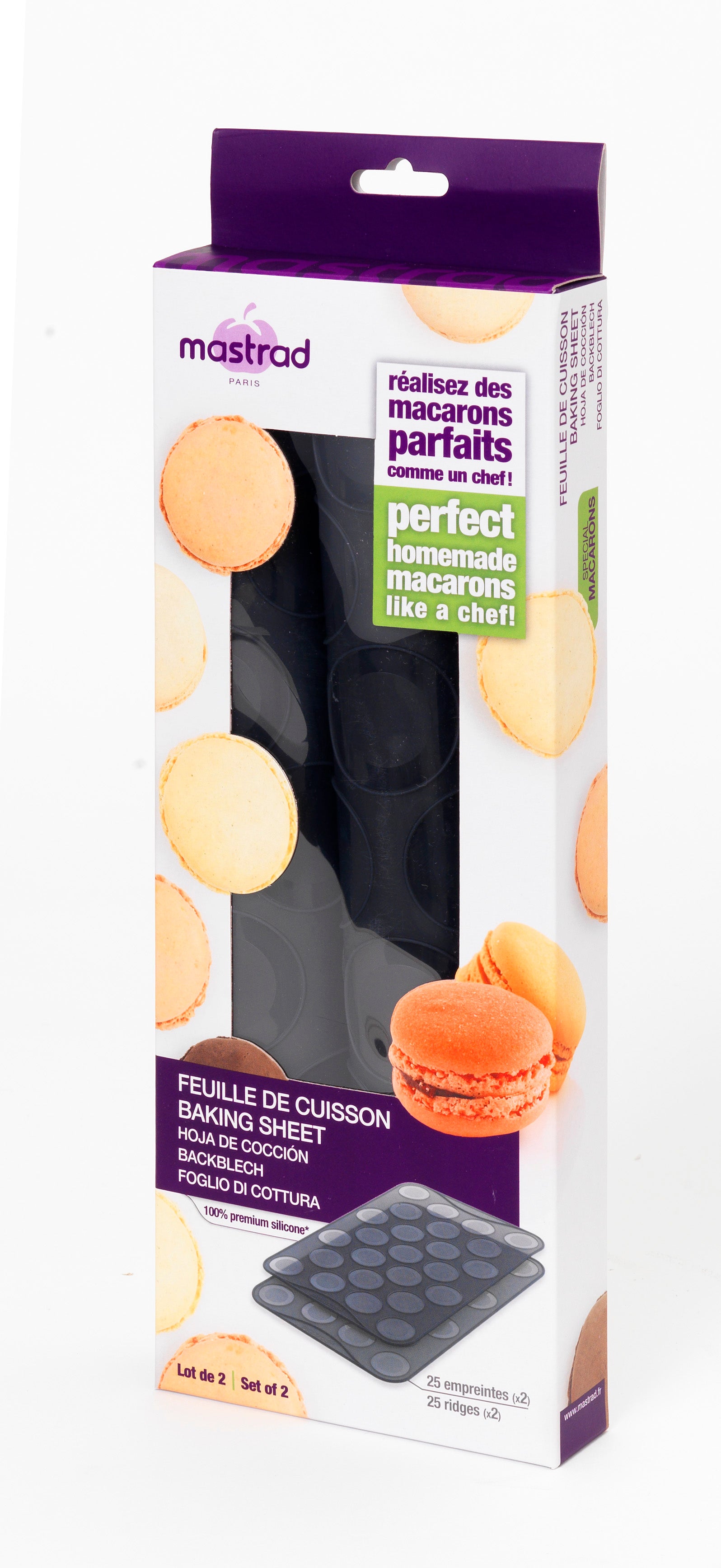 Set de 2 tavi pentru mini macarons, silicon - MASTRAD - Image 4