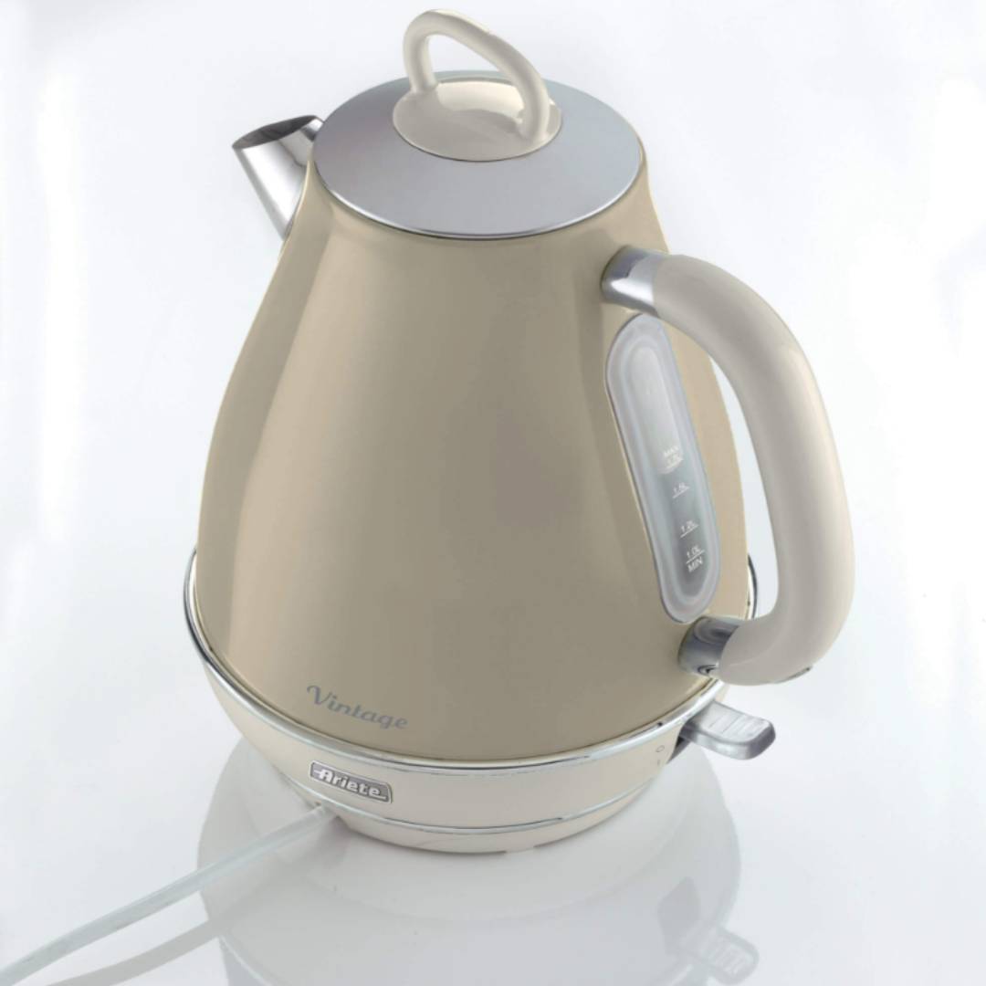 Fierbator din otel inoxidabil, bej, 1.7 l, Vintage - ARIETE - Image 1