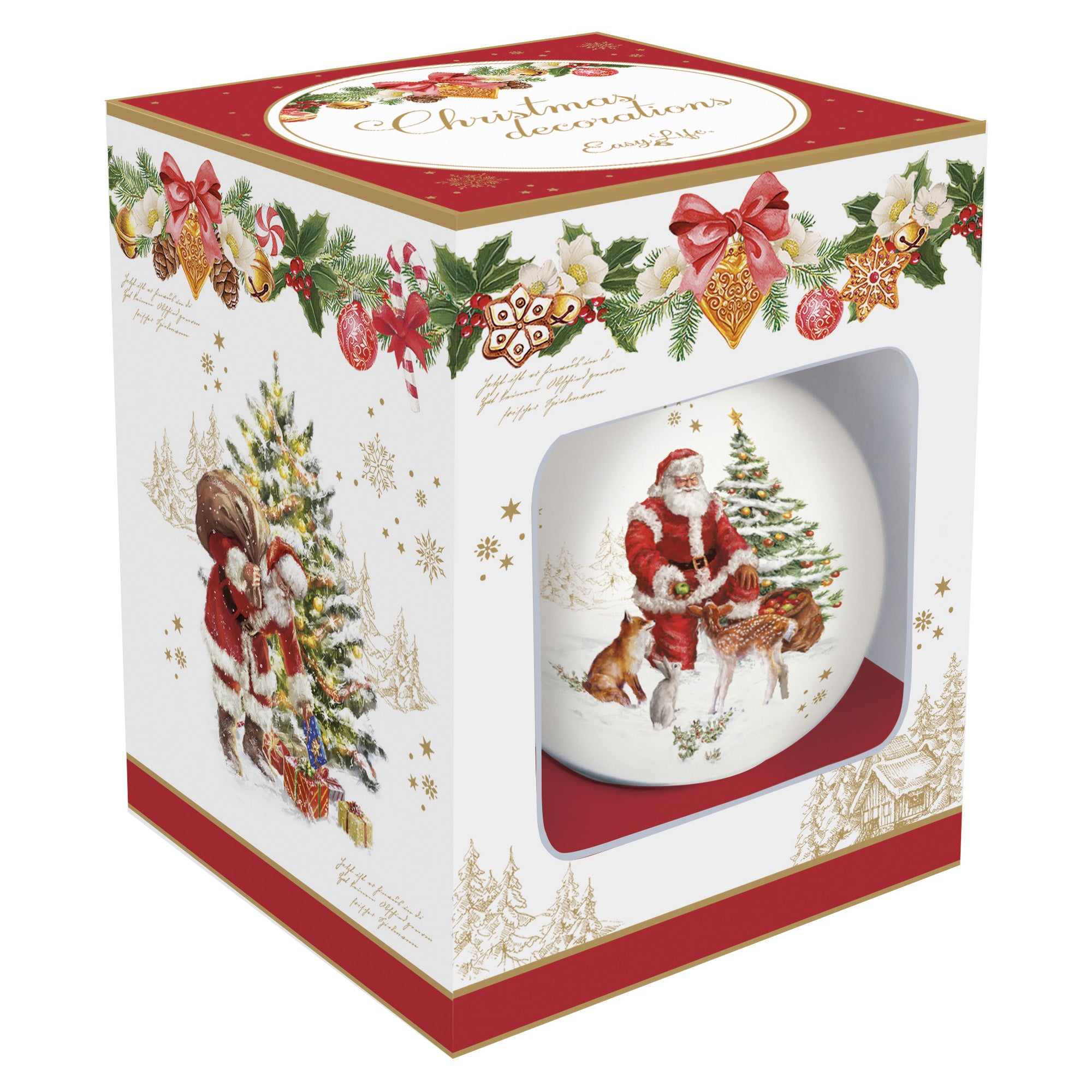 Glob decorativ din portelan, 7 cm, Christmas Memories - EASY LIFE