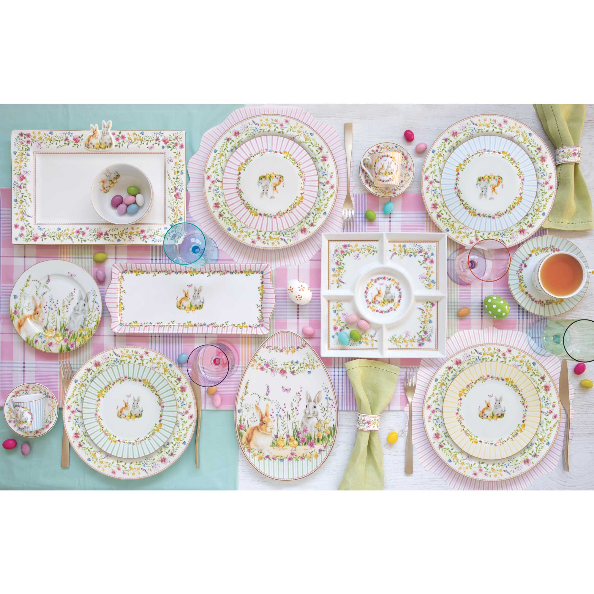 Platou din portelan, 35x15 cm, Happy Easter - SIMONA'S COOKSHOP - Image 1