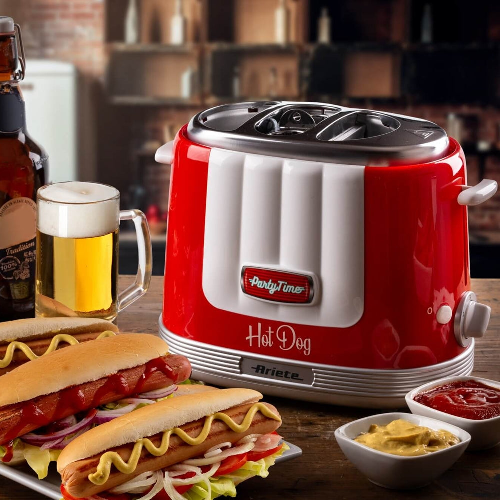Hotdog maker, rosu, Party Time - ARIETE
