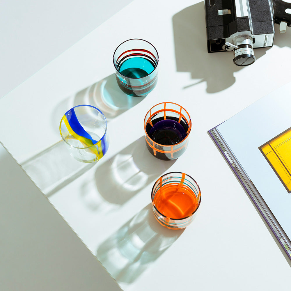 Pahar pentru apa, 9 cm, bordo/tucoaz U, Gesti by Margherita Rui - ICHENDORF - Image 3