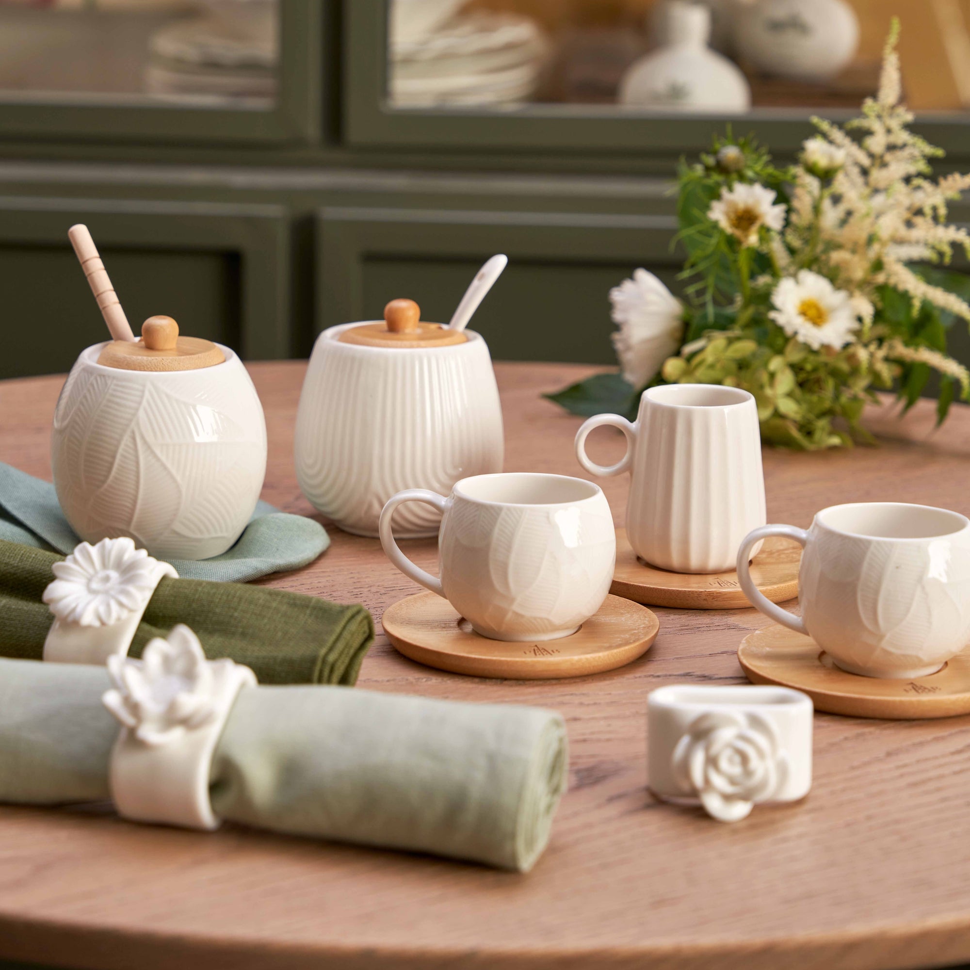 Set 6 cesti pentru cafea si farfurii, 90 ml, Intavola Stripes - LA PORCELLANA BIANCA