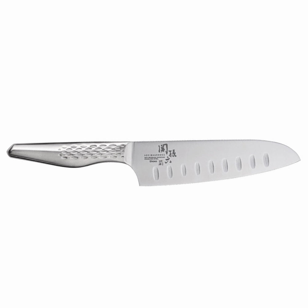 Cutit festonat Santoku, Seki Magoroku Shoso, 16.5 cm - KAI