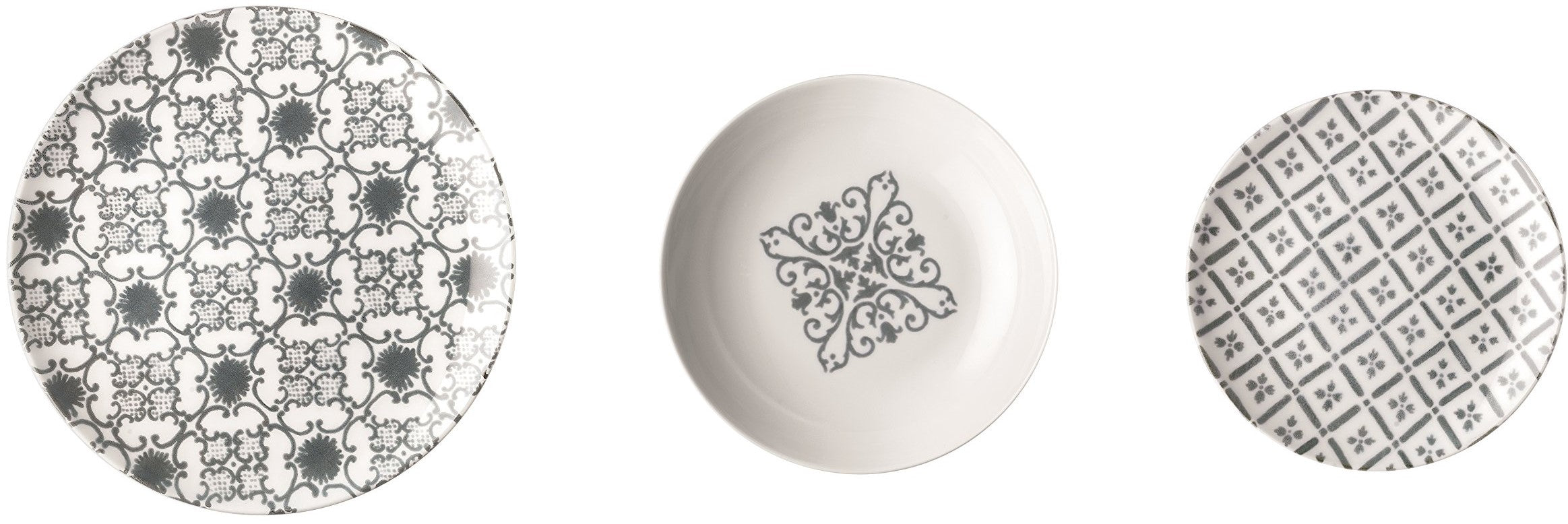 Farfurie pentru desert, 19,7 cm, portelan, gri, colectia Le Maioliche - GUZZINI - Image 2