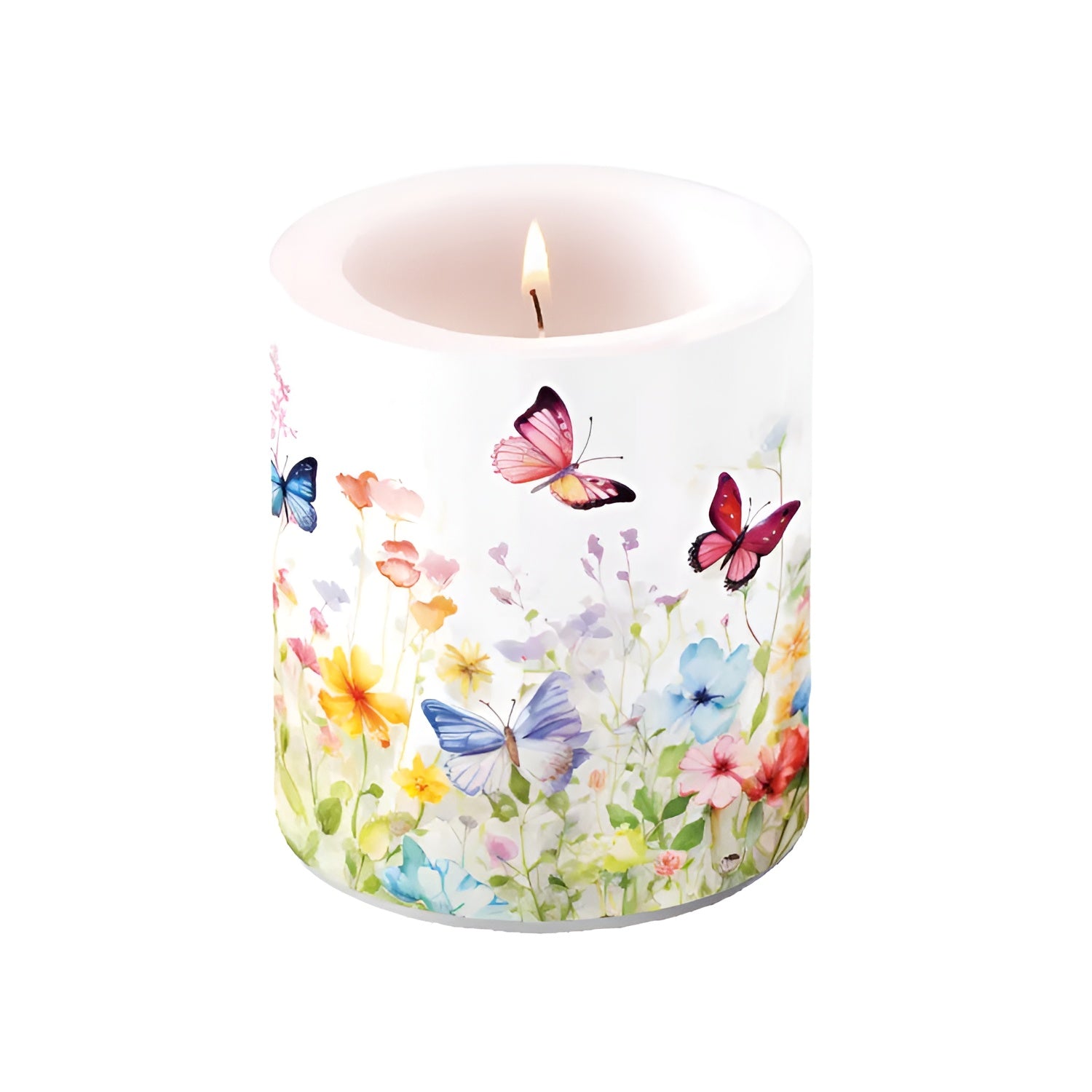 Lumanare decorativa, 10 cm, Butterflies in Field - AMBIENTE