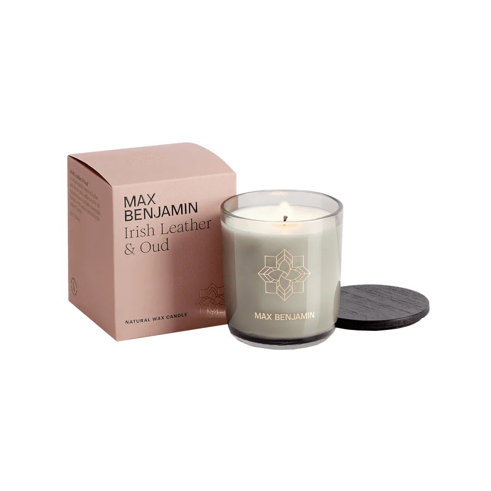 Lumanare parfumata, 210 g, Irish Leather & Oud, Classic - MAX BENJAMIN