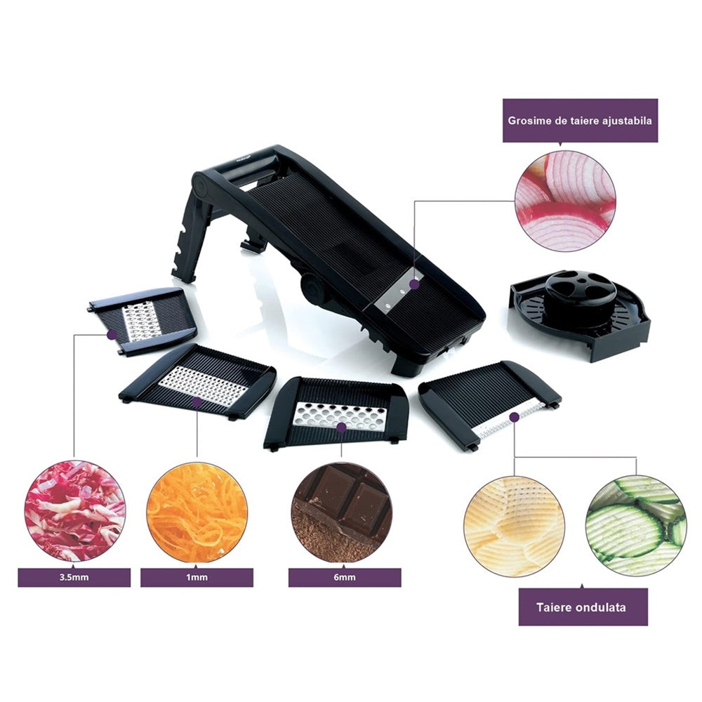 Mandolina multifunctionala cu 5 lame incluse, negru - MASTRAD - Image 2