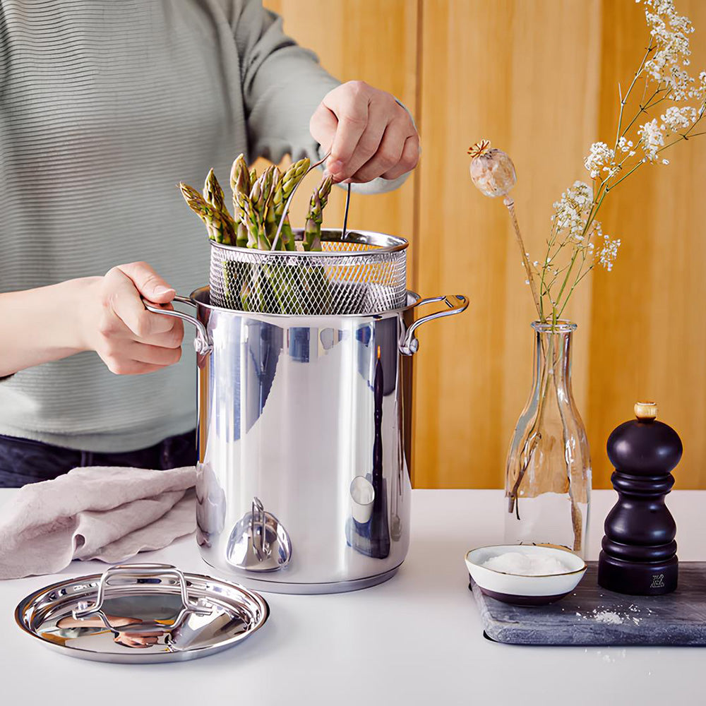 Oala pentru sparanghel cu strecuratoare, inox, 4 L, 16 cm, Chef - BEKA - Image 2