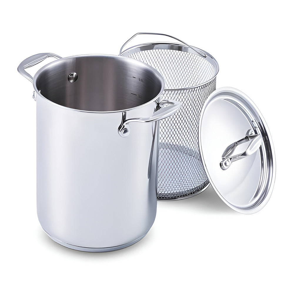 Oala pentru sparanghel cu strecuratoare, inox, 4 L, 16 cm, Chef - BEKA
