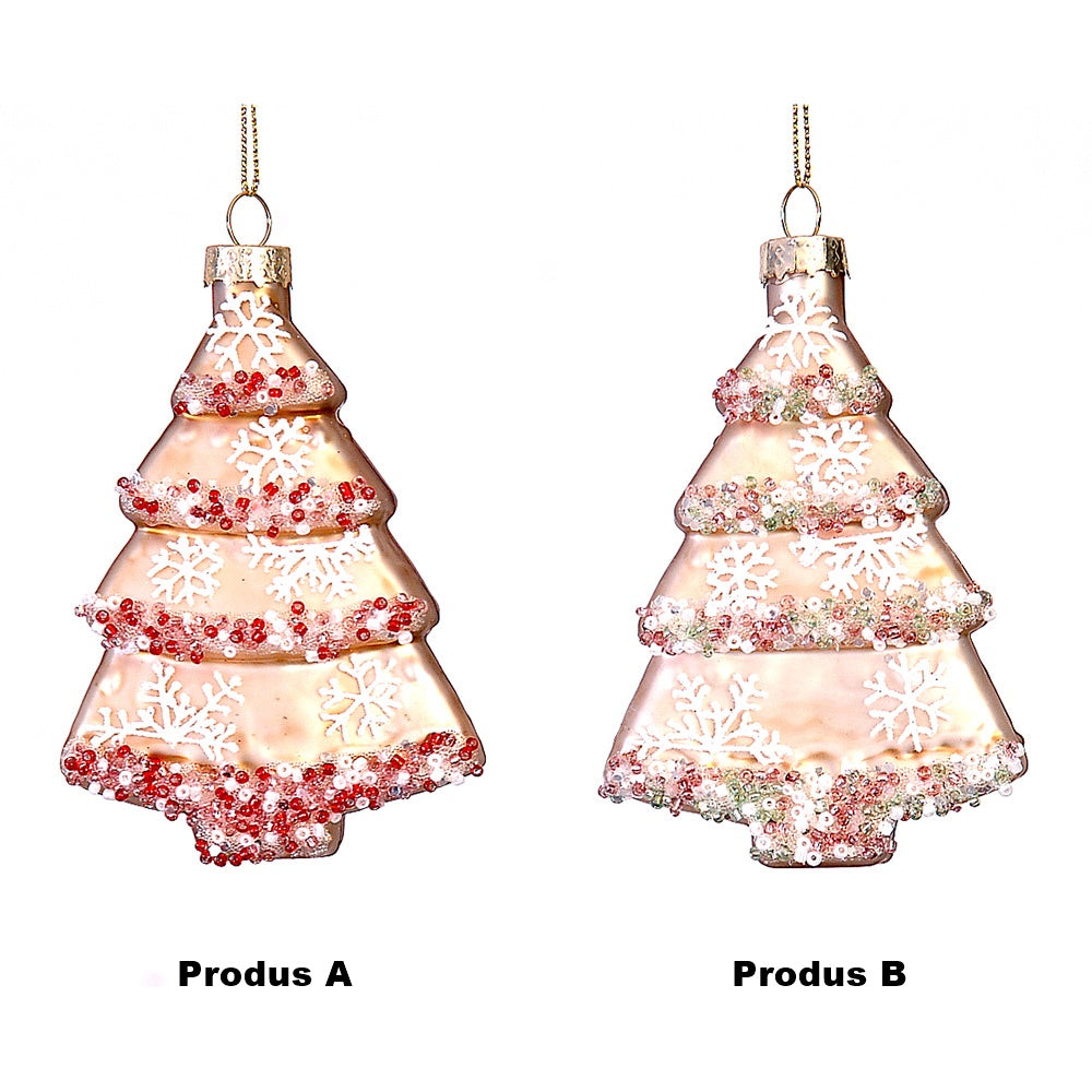 Ornament Brad Biscuit, roz, 10 cm - SIMONA'S COOKSHOP - Image 1