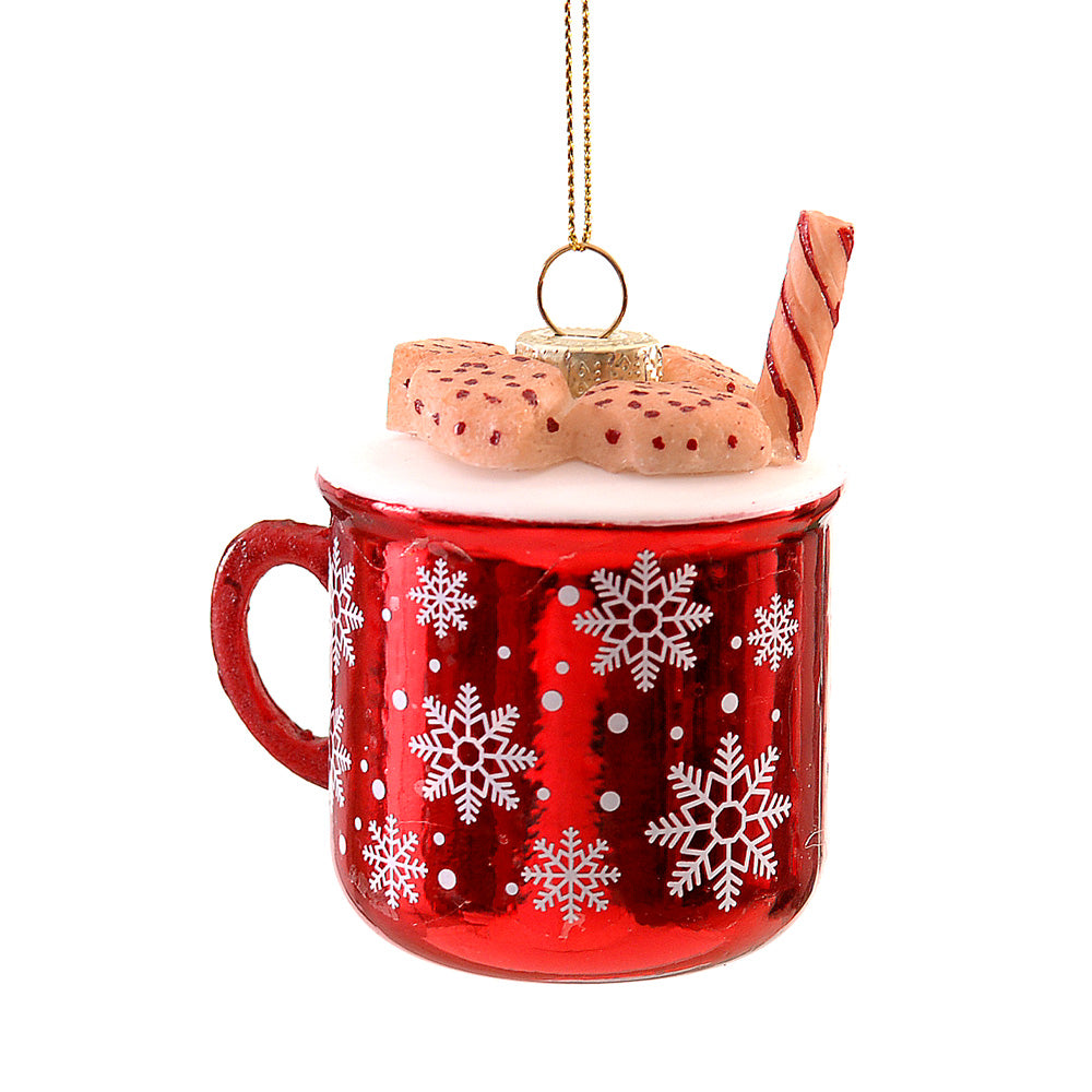 Ornament Cana Craciun, rosu, 9 cm - SIMONA'S COOKSHOP