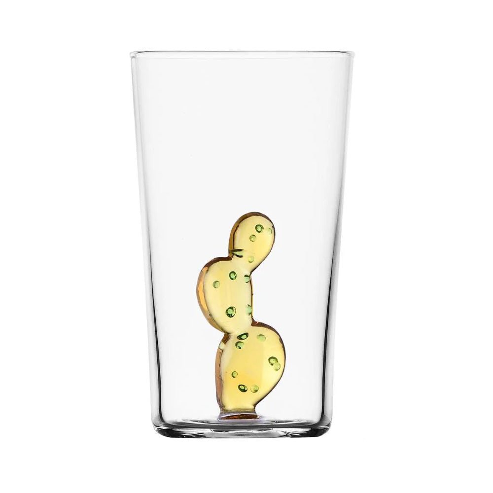Pahar pentru apa, Cactus Yellow, 13 cm, Desert Plants - designer Alessandra Baldereschi - ICHENDORF