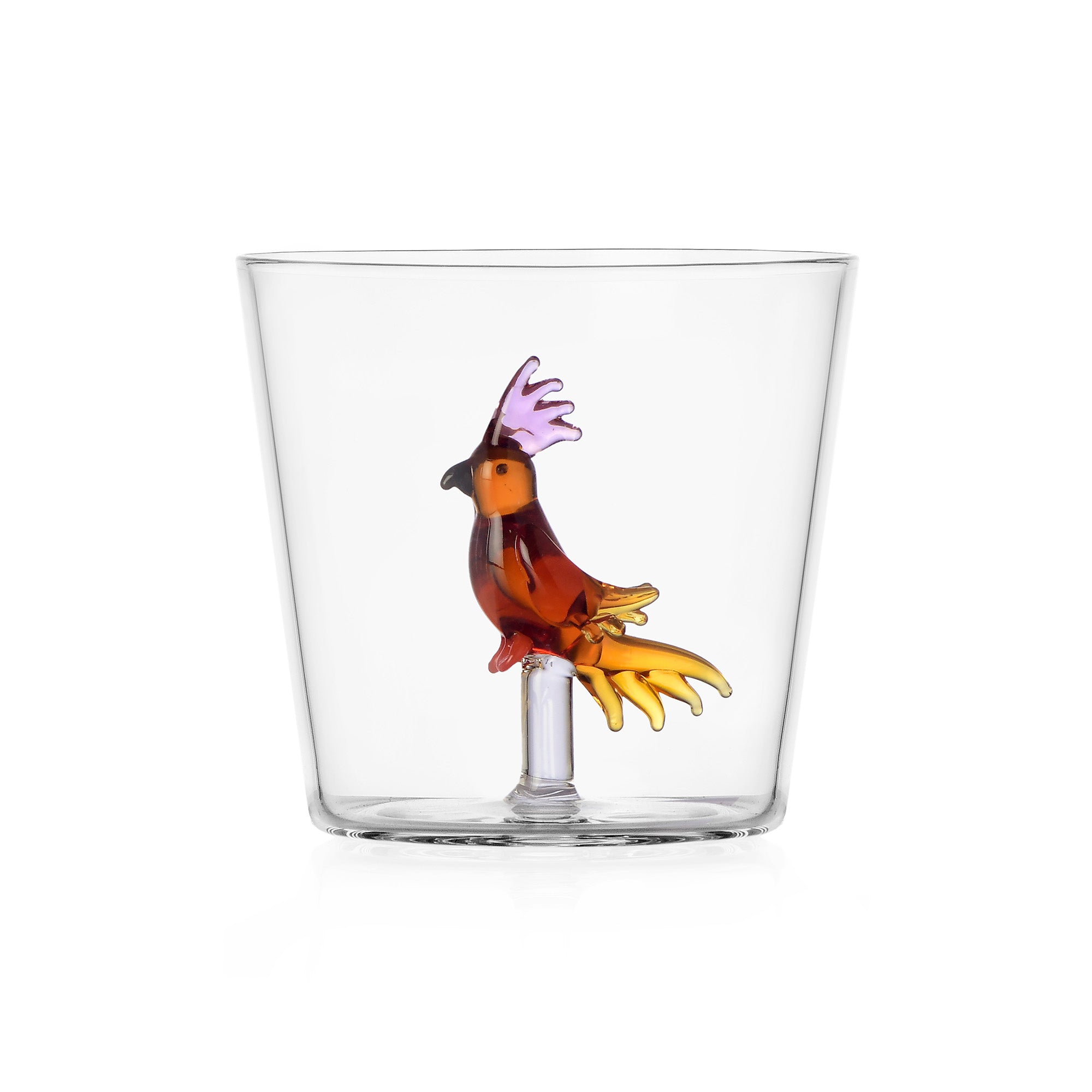 Pahar pentru apa, 8 cm, Amber Tropical Bird, Talking Trees by Alessandra Baldereschi - ICHENDORF