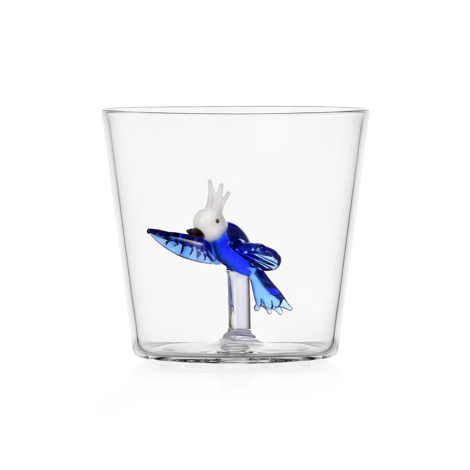Pahar pentru apa, 8 cm, Blue Tropical Bird, Talking Trees by Alessandra Baldereschi - ICHENDORF