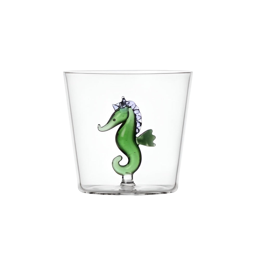 Pahar pentru apa, calut de mare verde, 8 cm, Marine Garden - designer Alessandra Baldereschi - ICHENDORF