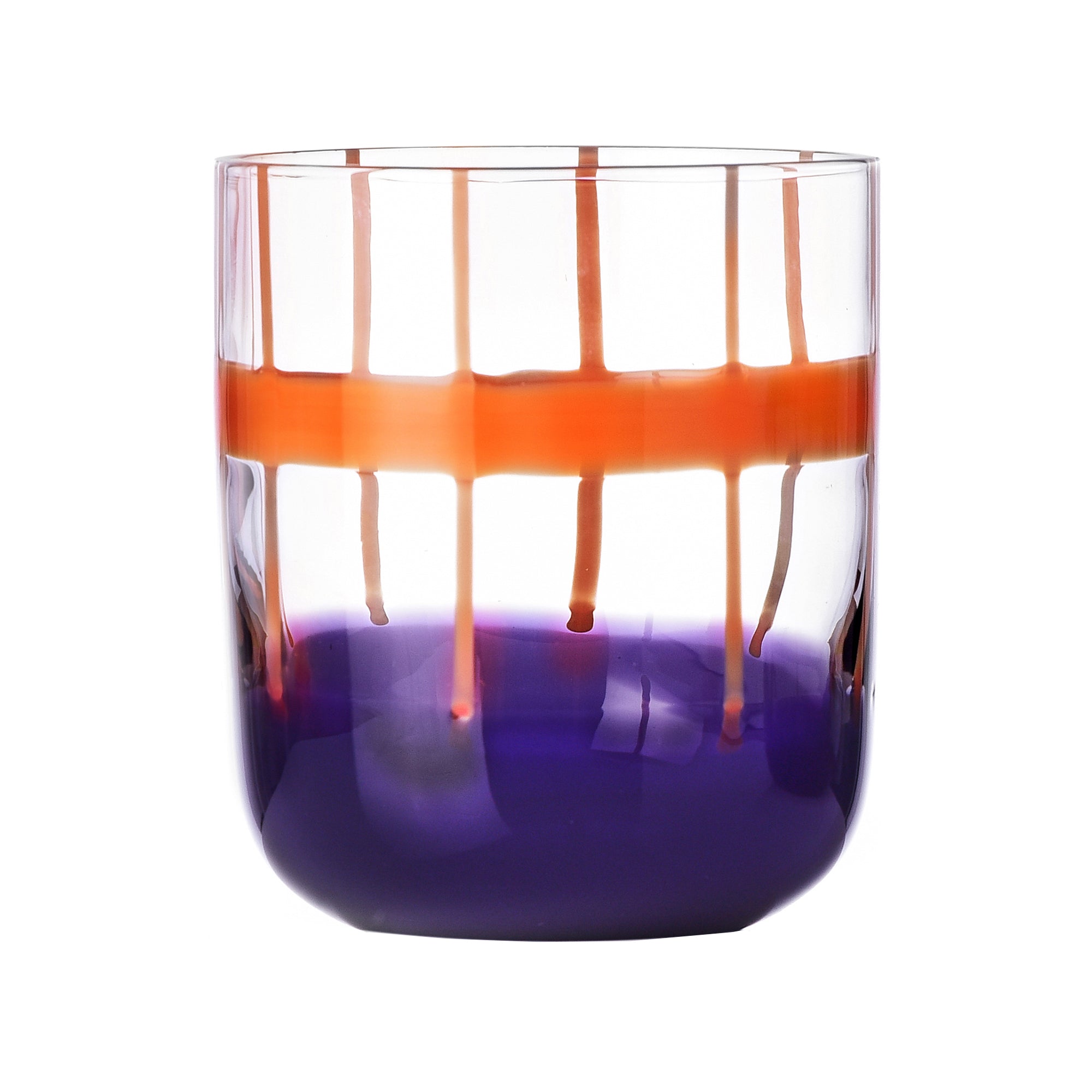 Pahar pentru apa, 9 cm, portocaliu/mov, Gesti by Margherita Rui - ICHENDORF