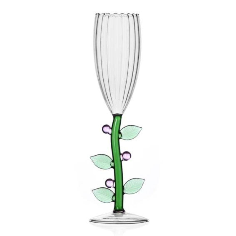 Pahar pentru sampanie, Pink Flower, Botanica - designer Alessandra Baldereschi - ICHENDORF