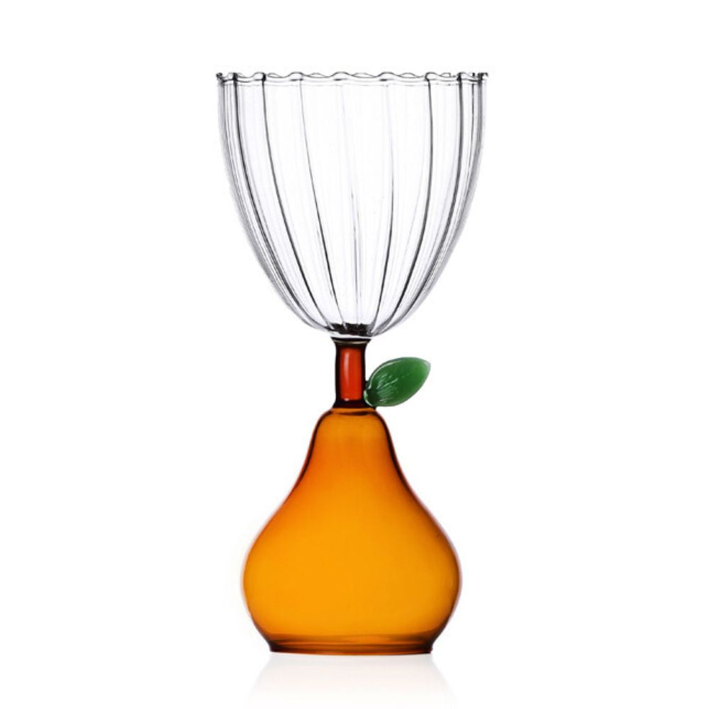 Pahar pentru vin, cu picior para, Amber Fruits and Flower - designer Alessandra Baldereschi - ICHENDORF