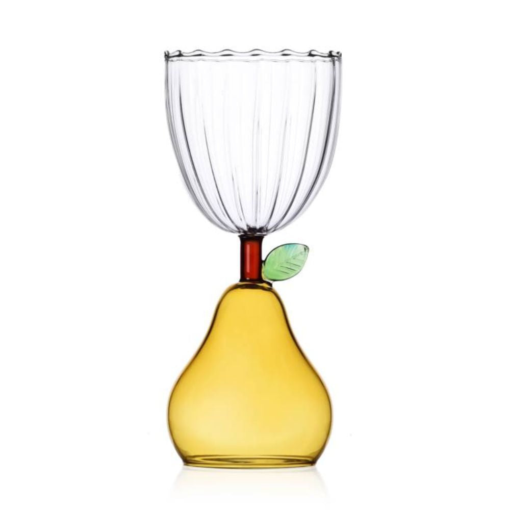 Pahar pentru vin, cu picior para, Yellow, Fruits and Flower - designer Alessandra Baldereschi - ICHENDORF