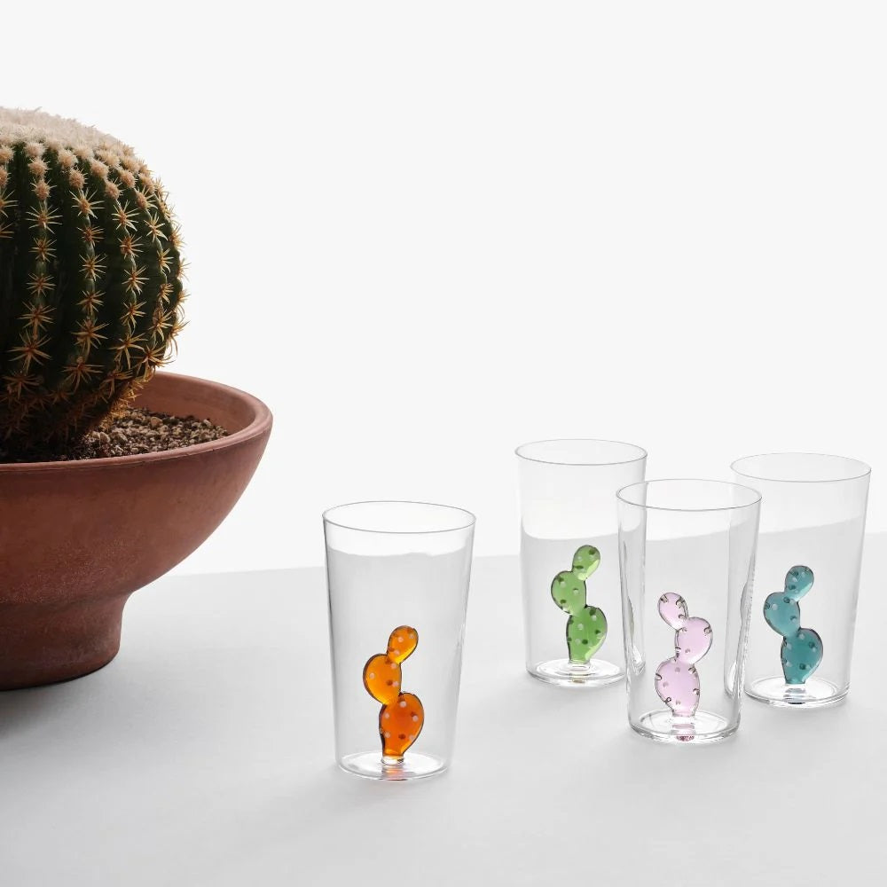 Pahar pentru apa, Cactus Amber, 13 cm, Desert Plants - designer Alessandra Baldereschi - ICHENDORF - Image 1