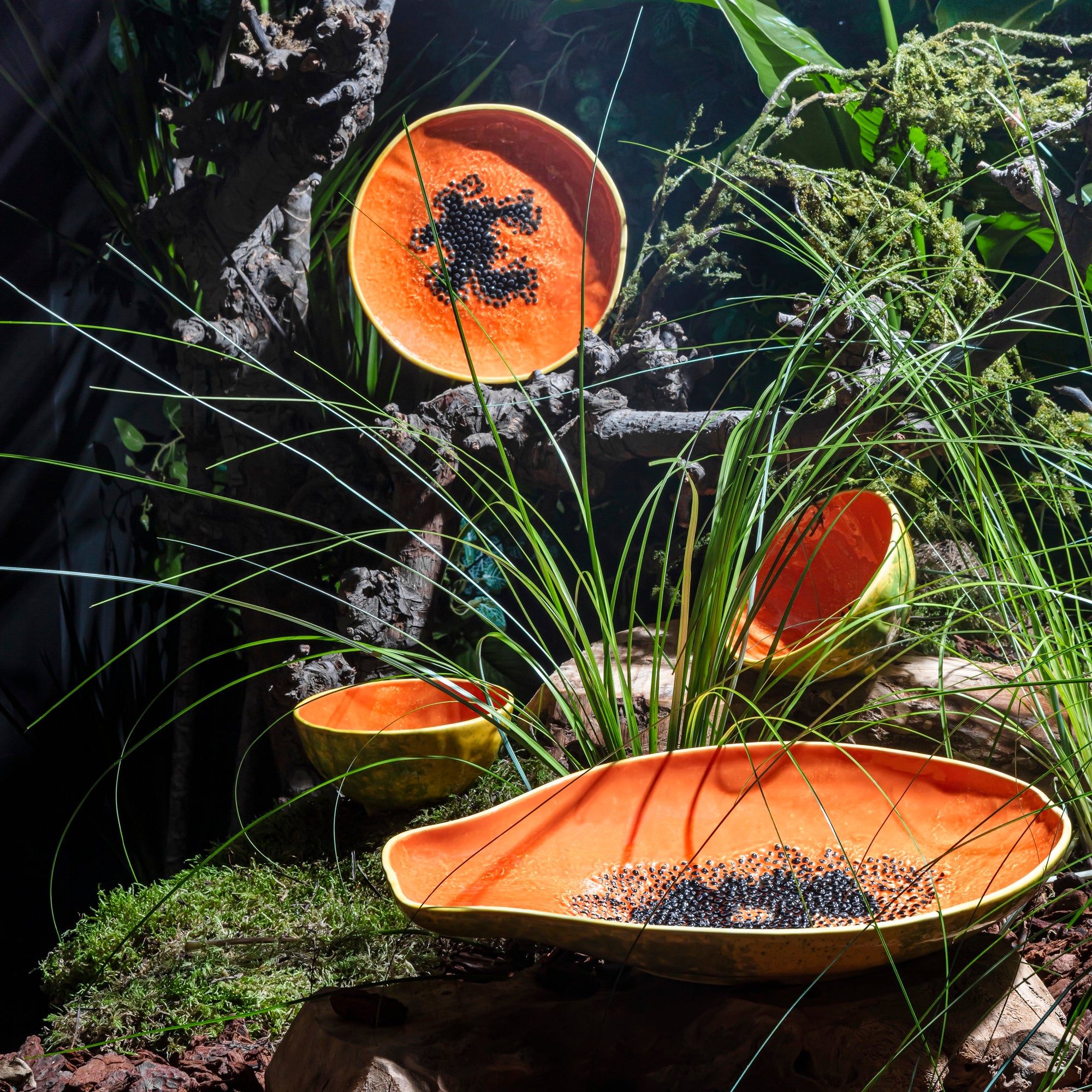 Farfurie pentru desert, Frutos Tropicais Papaya - BORDALLO PINHEIRO - Image 1