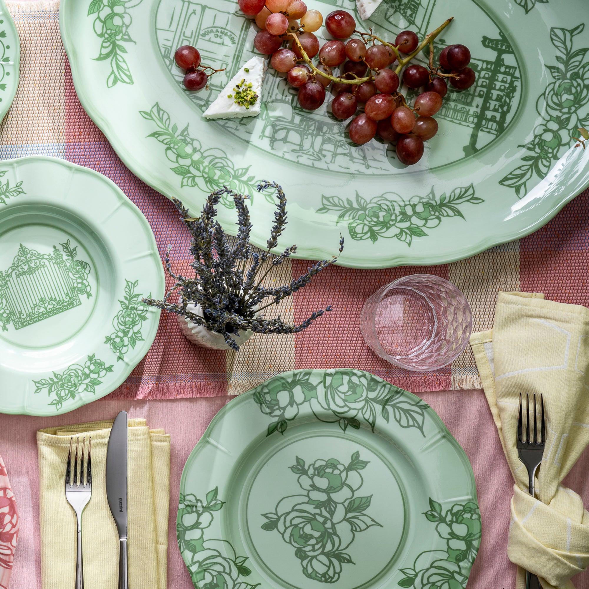 Tava ovala pentru servire, melamina, 51 cm, verde, Josephine - GUZZINI - Image 3
