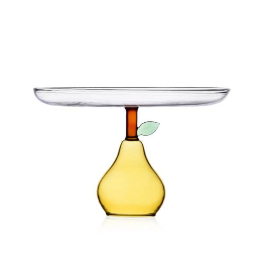 Platou cu picior para, Yellow, Fruits and Flower - designer Alessandra Baldereschi - ICHENDORF