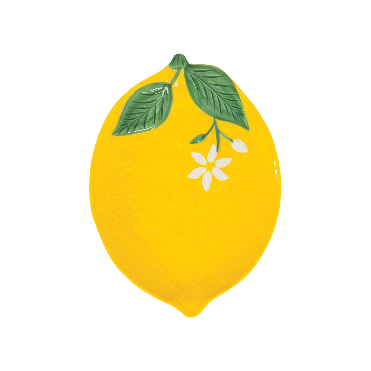 Platou din portelan, 25x18.5 cm, Fleurs Citrons - SIMONA'S COOKSHOP