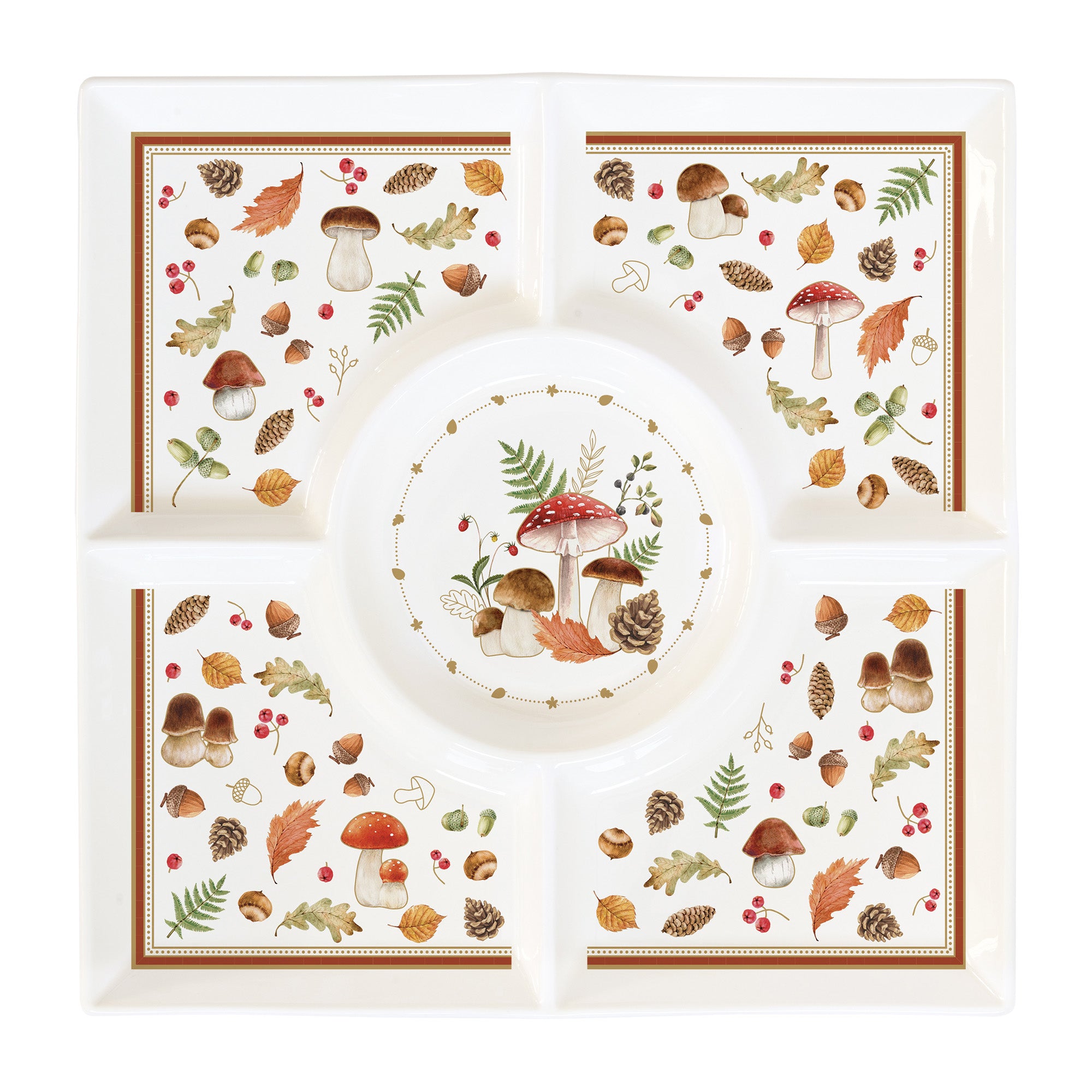 Platou din portelan, 25x25 cm, Forest Breeze - COOKSHOP SPECIALS