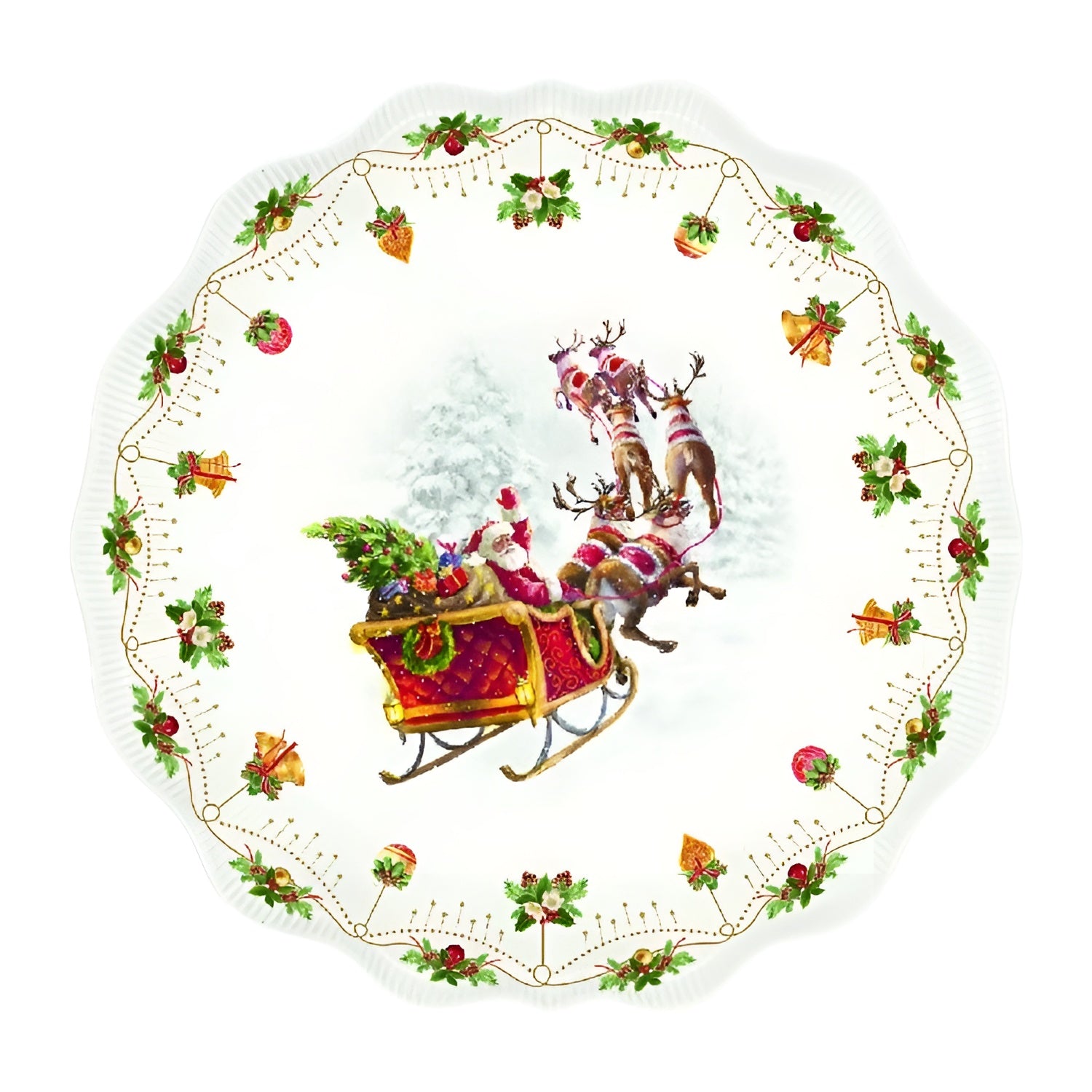 Platou din portelan, 30 cm, Nostalgic Christmas - COOKSHOP SPECIALS