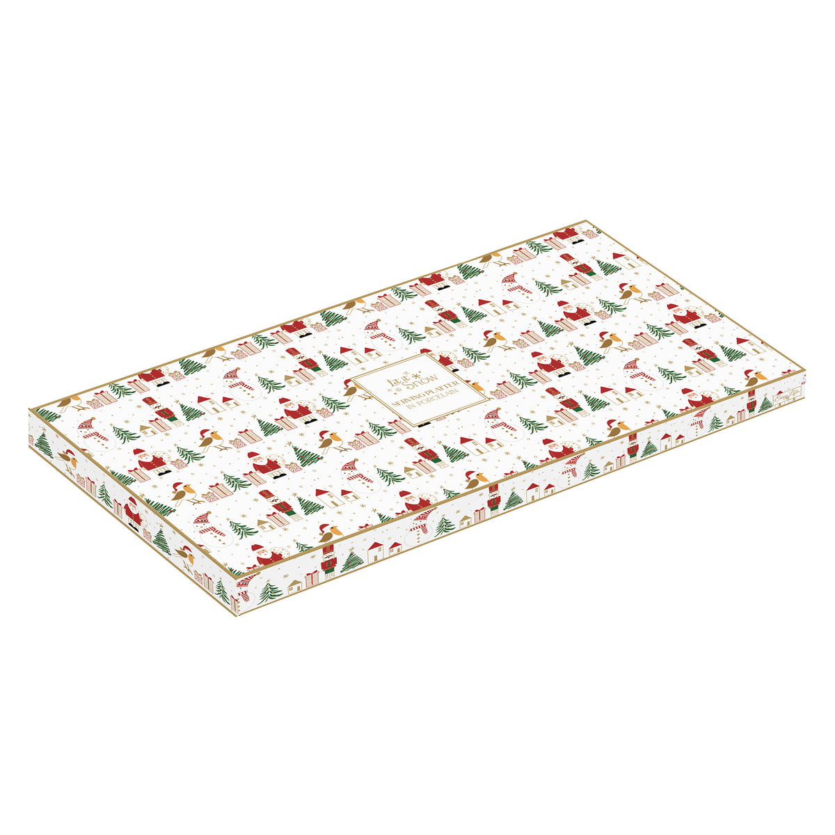 Platou din portelan, 34x15 cm, Let it Snow - COOKSHOP SPECIALS
