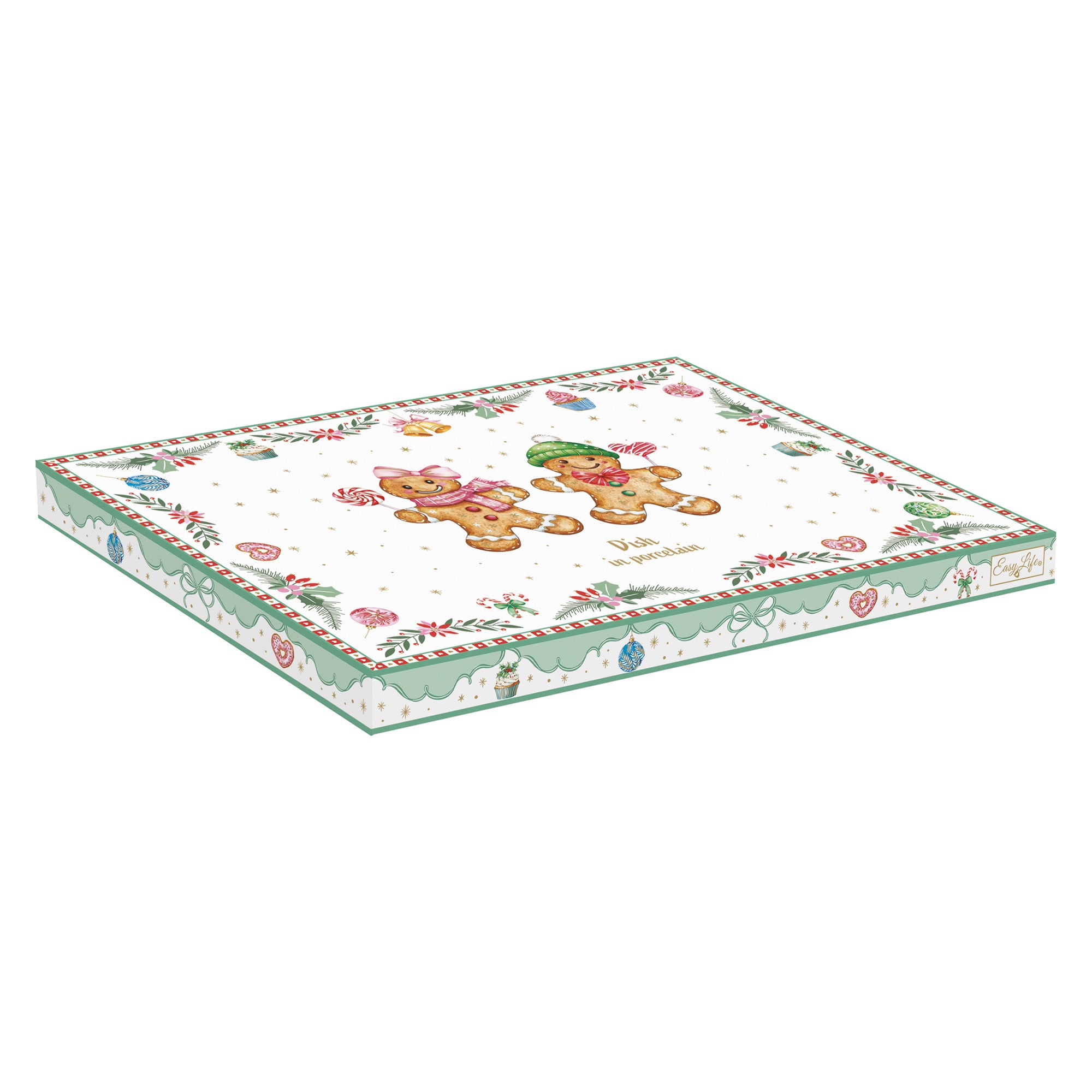 Platou din portelan in forma de omulet de turta dulce, 17x25 cm, Sweet Christmas - COOKSHOP SPECIALS