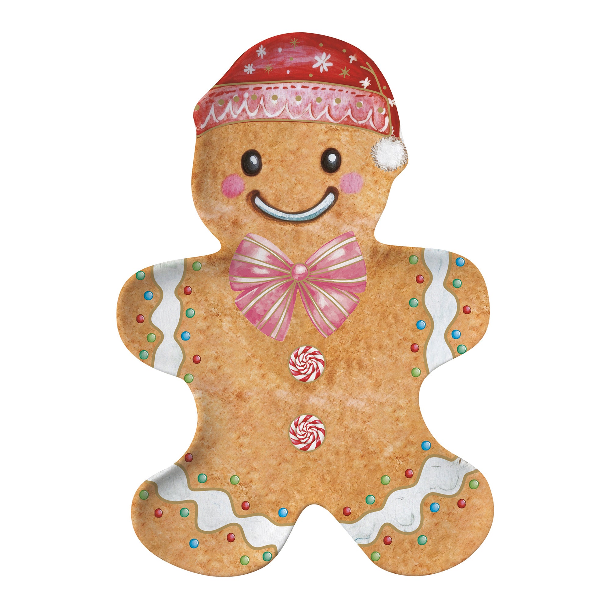 Platou din portelan in forma de omulet de turta dulce, 17x25 cm, Sweet Christmas - COOKSHOP SPECIALS