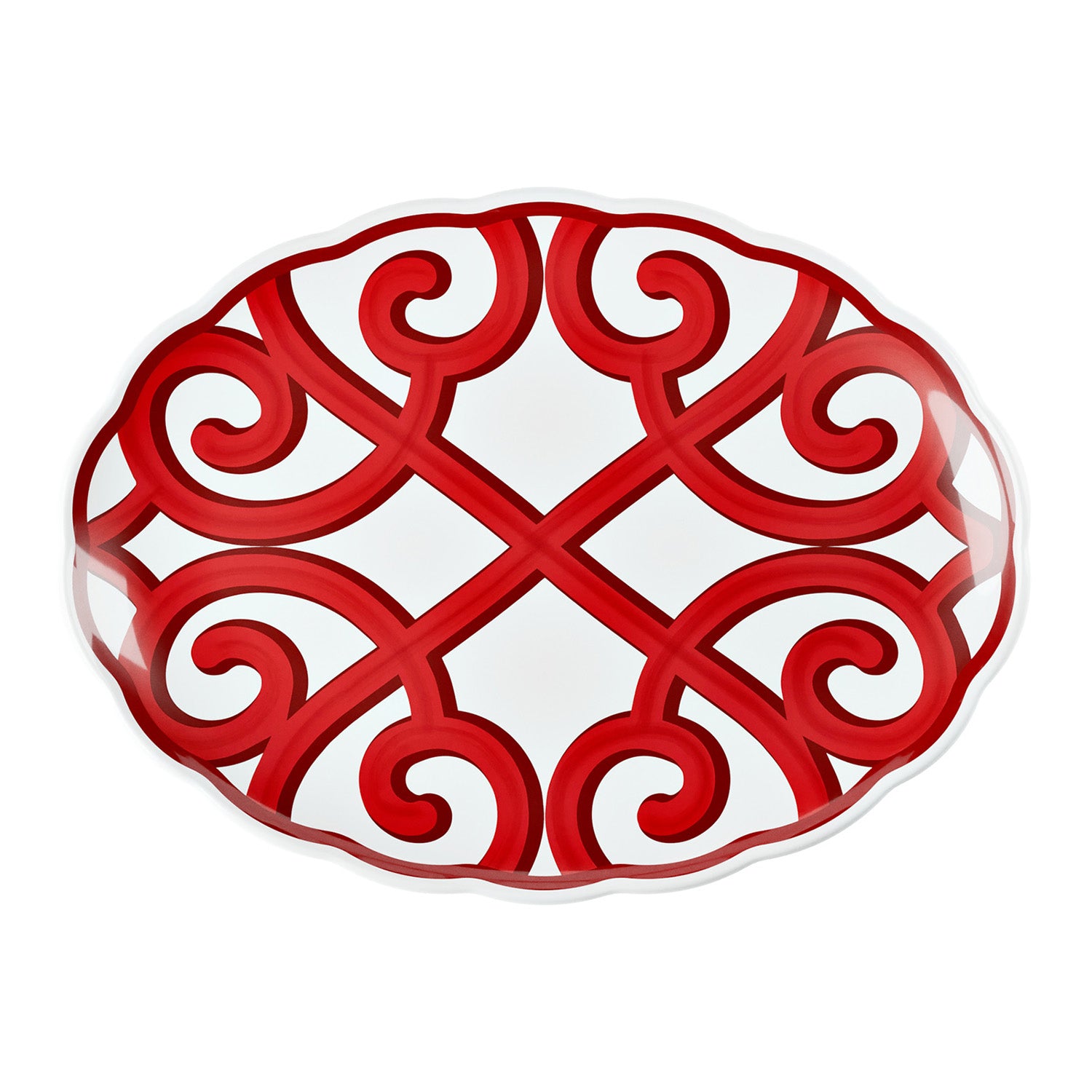 Platou oval, melamina, rosu, 51x38 cm, Harmonia - GUZZINI