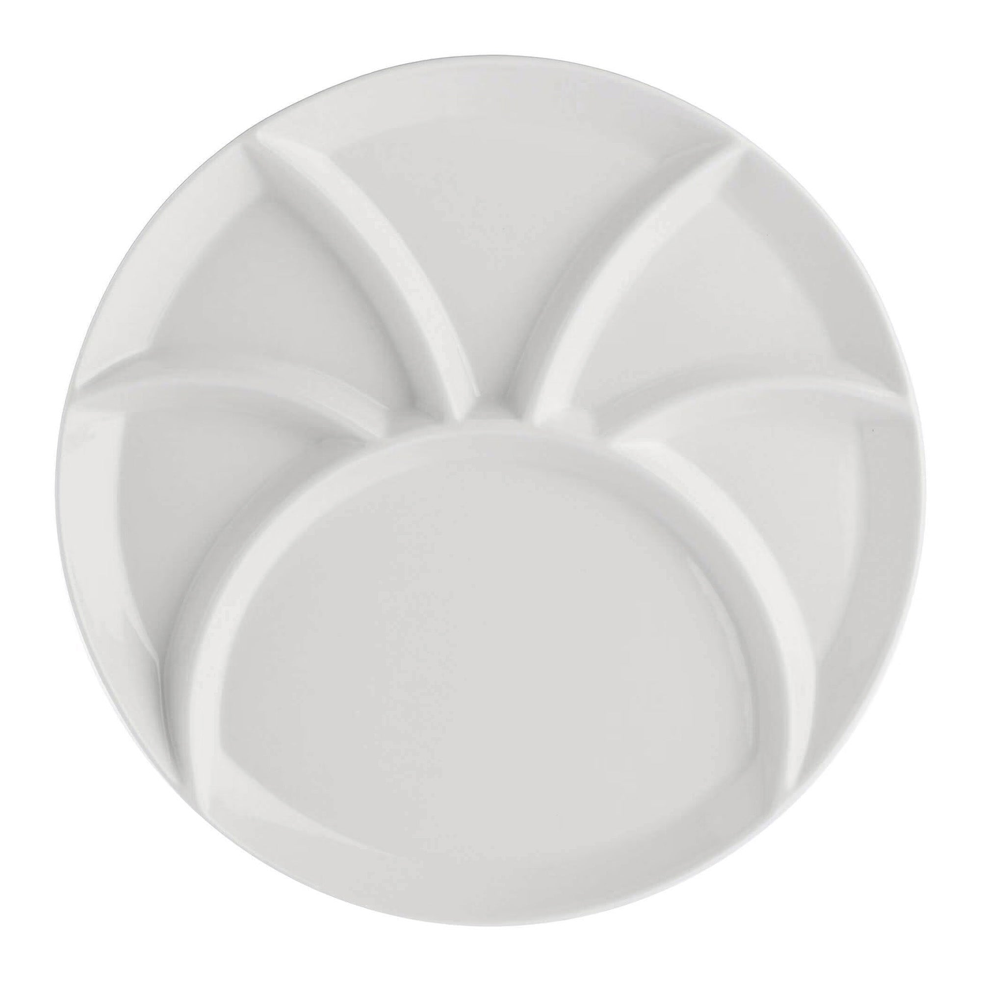 Platou pentru party cu 6 sectiuni, 26 cm, Convivio - LA PORCELLANA BIANCA