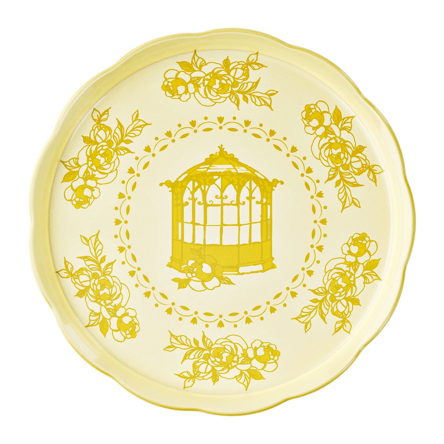 Platou rotund, melamina, 37 cm, galben, Josephine - GUZZINI