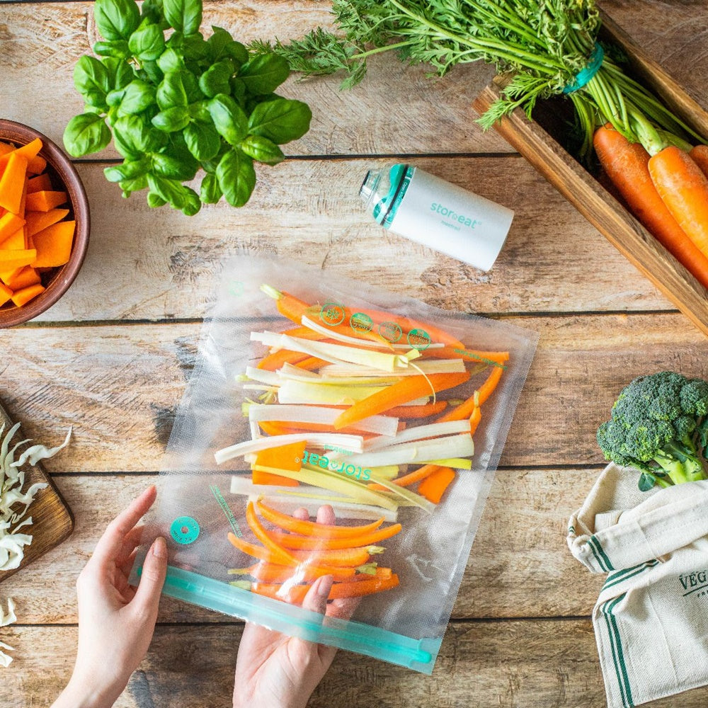 Pungi pentru vidarea alimentelor Stor'eat, set 10 buc, M - Mastrad - Image 1