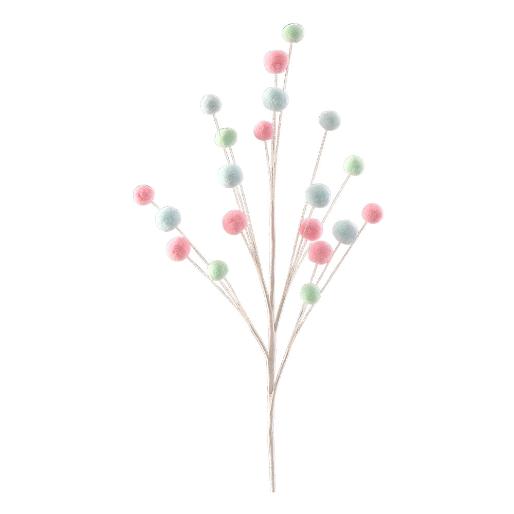 Ramura decorativa Fuzzy Candy, roz/albastru, 72 cm - COOKSHOP SPECIALS