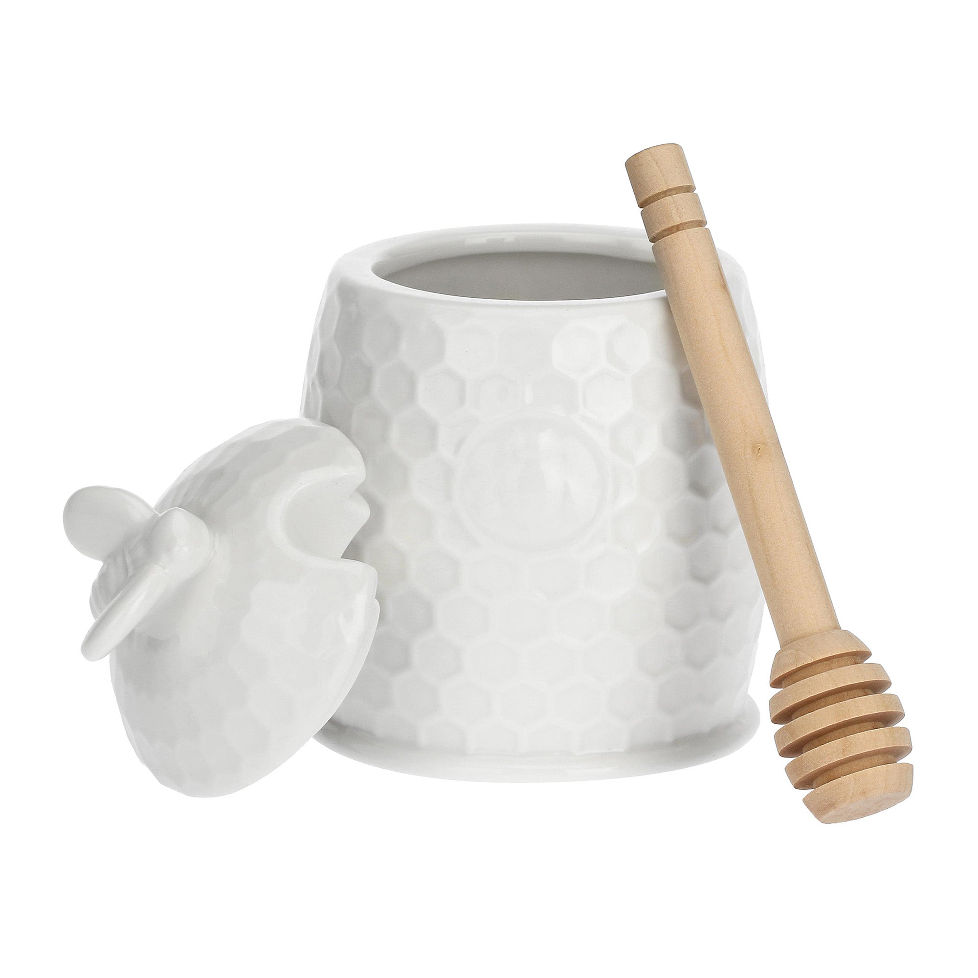 Recipient pentru miere cu dozator din lemn, 11.5 cm, Aperegina - SIMONA'S COOKSHOP - Image 1