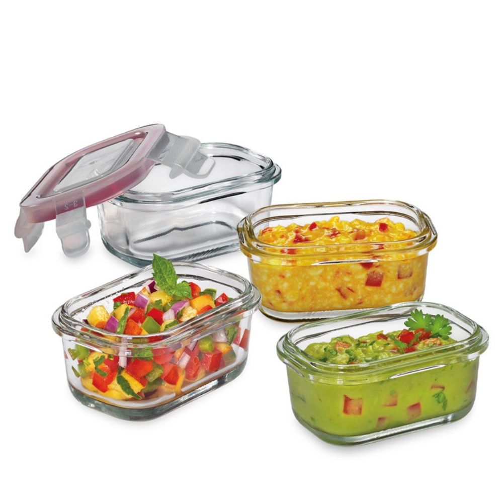 Recipient ermetic din sticla cu capac, 120 ml, Mini - KUCHENPROFI - Image 1