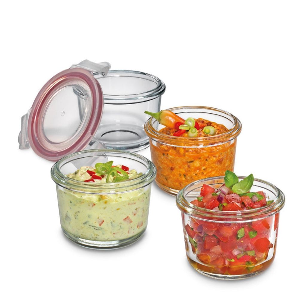 Recipient ermetic din sticla cu capac, 150 ml, Mini - KUCHENPROFI - Image 1