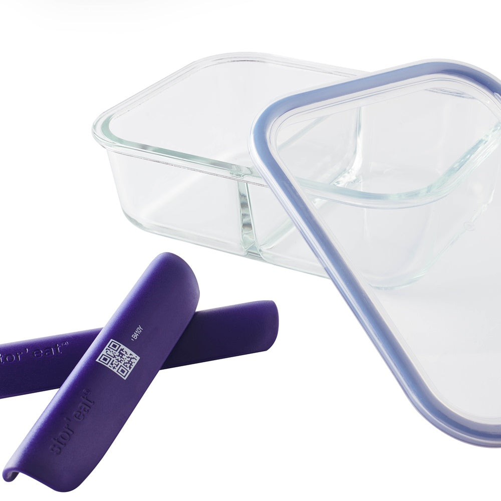 Recipient ermetic din sticla cu capac Stor'eat, 1450 ml, albastru - MASTRAD - Image 3