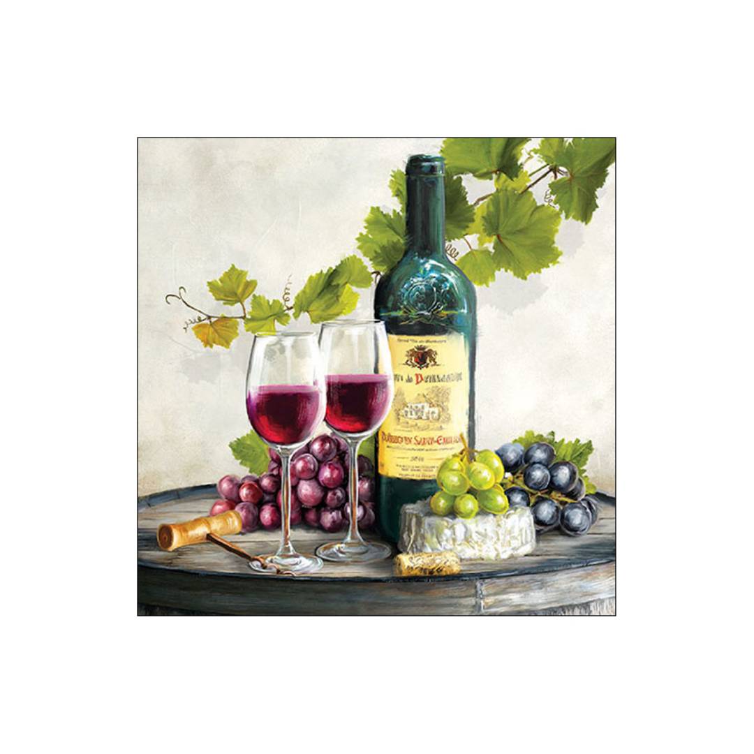 Servetele de masa, 20 buc, 33x33 cm, Red Wine - AMBIENTE