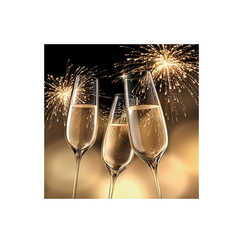 Servetele de masa, 20 buc, 25x25 cm, Celebration Gold - AMBIENTE