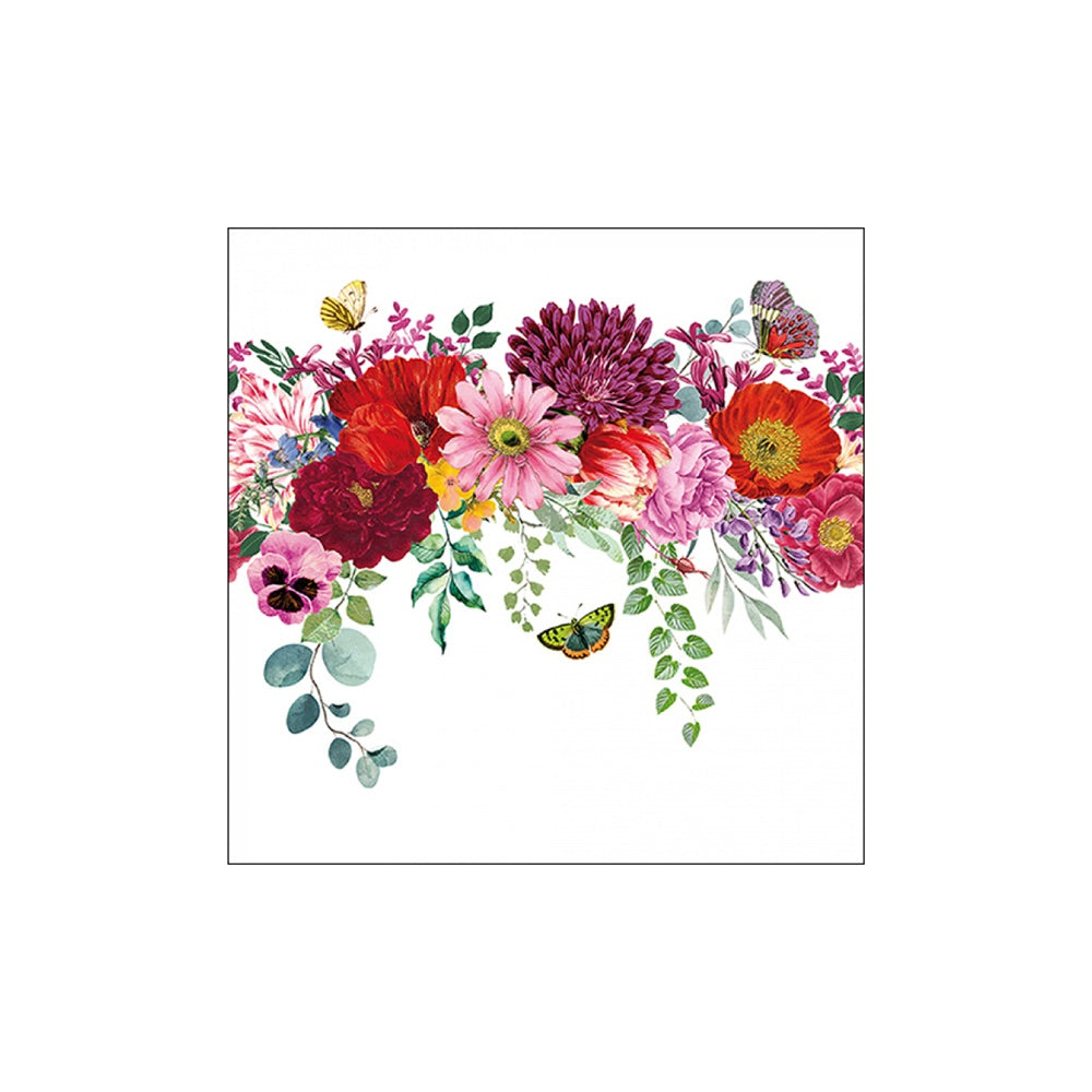 Servetele de masa, 20 buc, 25x25 cm, Flower Border - AMBIENTE