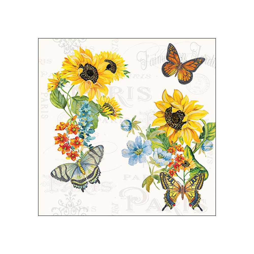 Servetele de masa, 20 buc, 33x33 cm, Charming Sunflowers - AMBIENTE