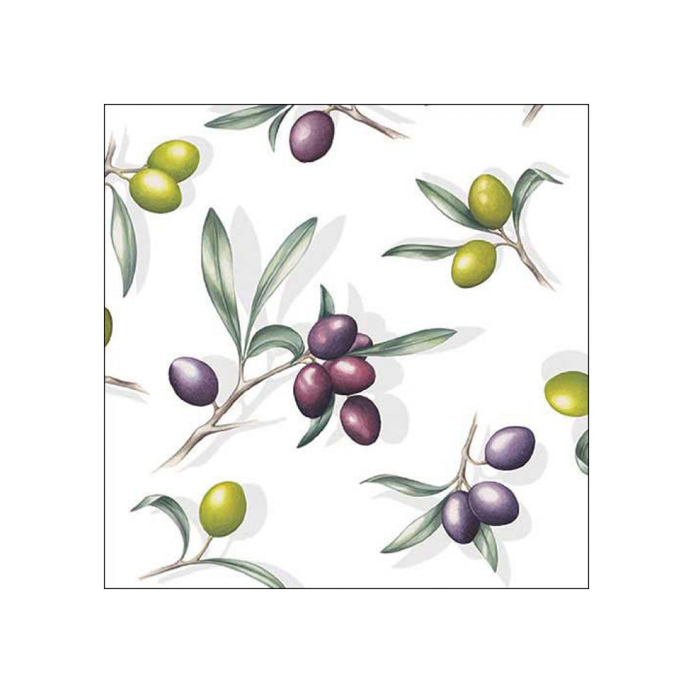 Servetele de masa, 20 buc, 33x33 cm, Delicious Olives - AMBIENTE