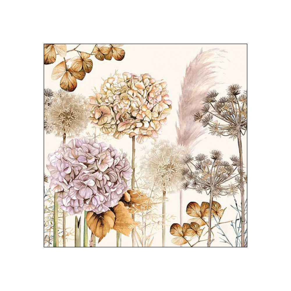Servetele de masa, 20 buc, 33x33 cm, Dried Flowers - AMBIENTE